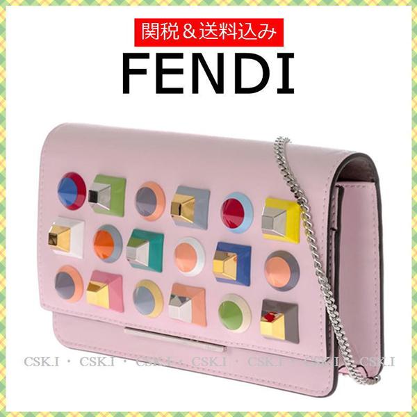 FENDI フェンディスーパーコピー チェーン付き ポシェット ピンク 2017SS新作 8M0346SF9F07ML-1